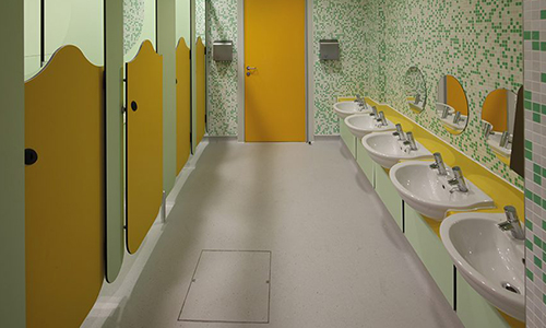 School washroom refurbishment in Leicester